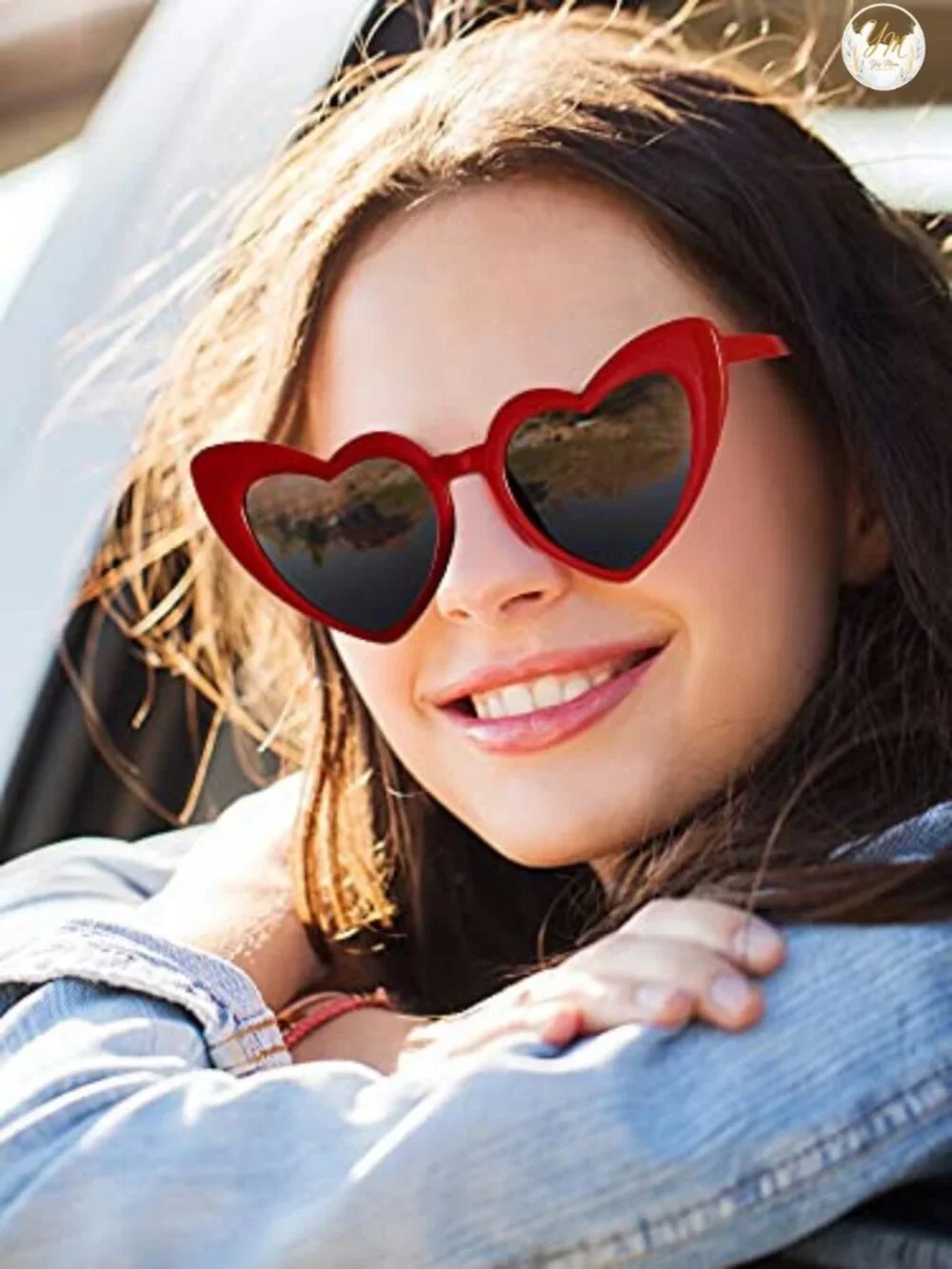 6 Pairs Heart Shaped Sunglasses Cat Eye for Women Bachelorette Party Favor